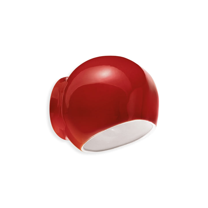 Rounded Dome Ceramic Wall Light with Glass Accent