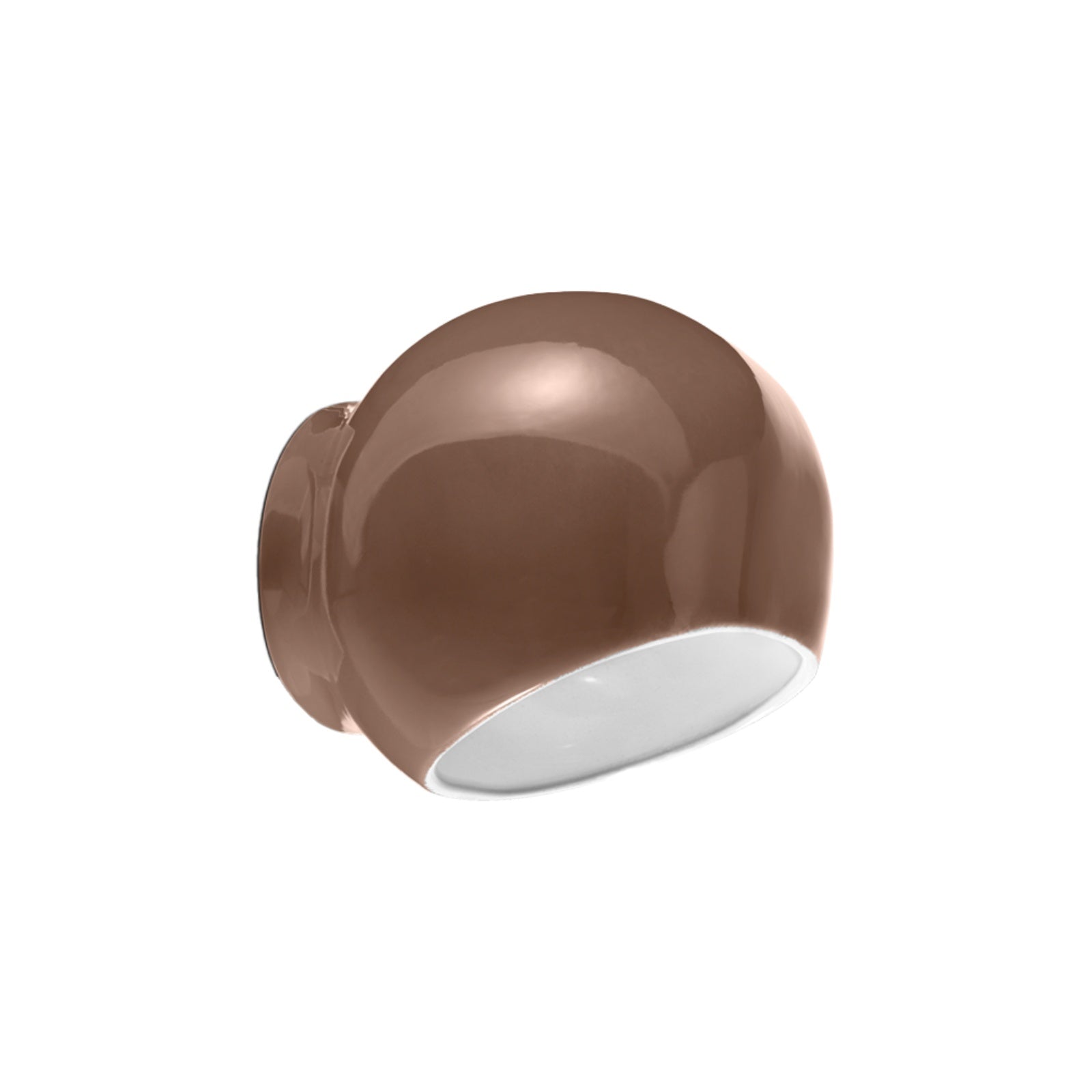 Rounded Dome Ceramic Wall Light with Glass Accent