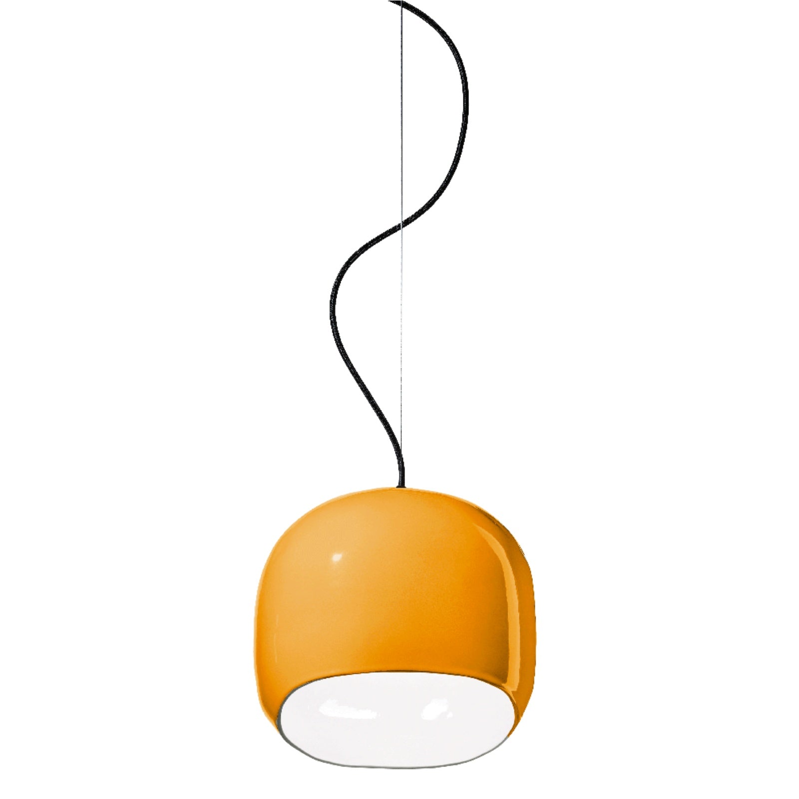 Ceramic Dome Pendant Lamp with Elegant Glass Detail