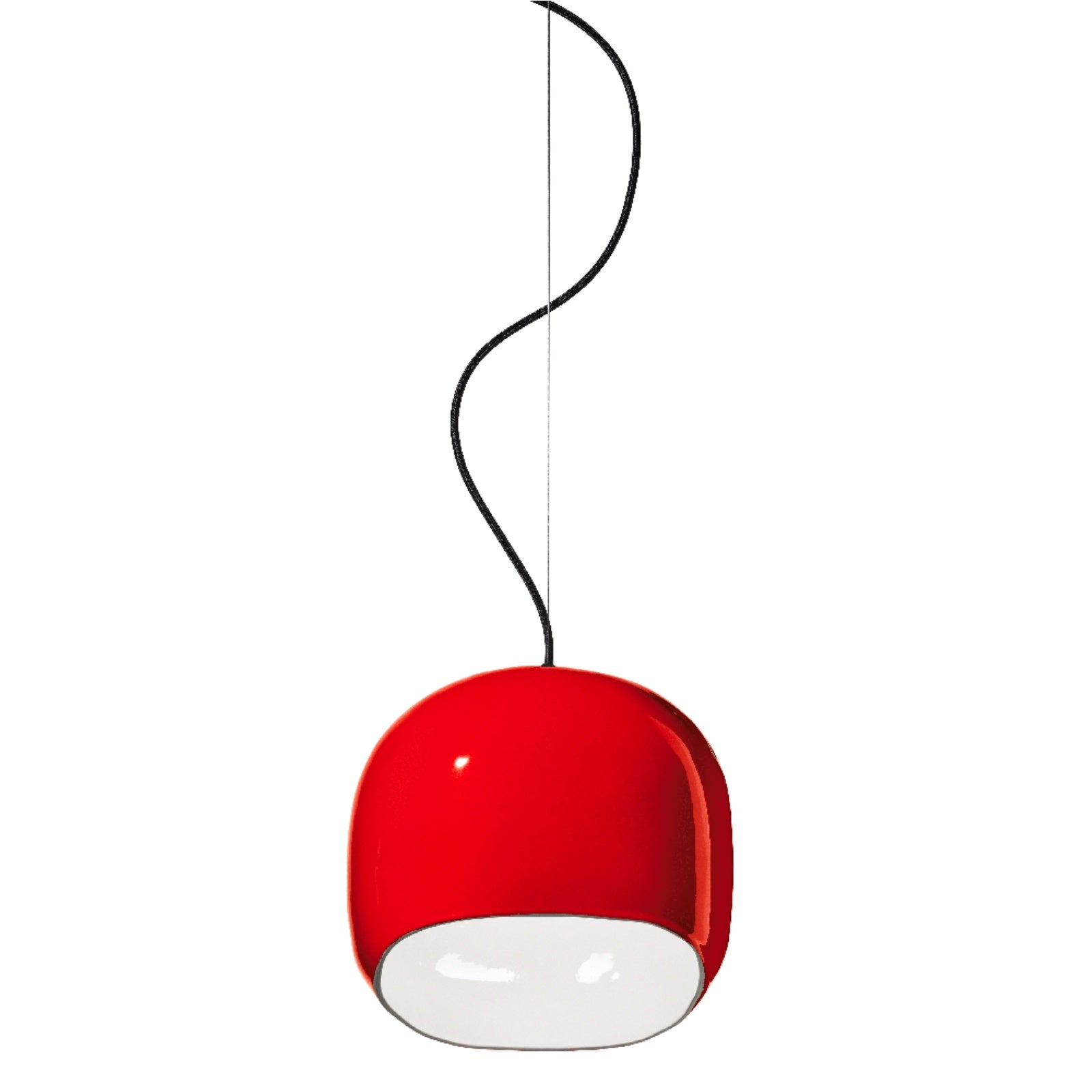Ceramic Dome Pendant Lamp with Elegant Glass Detail