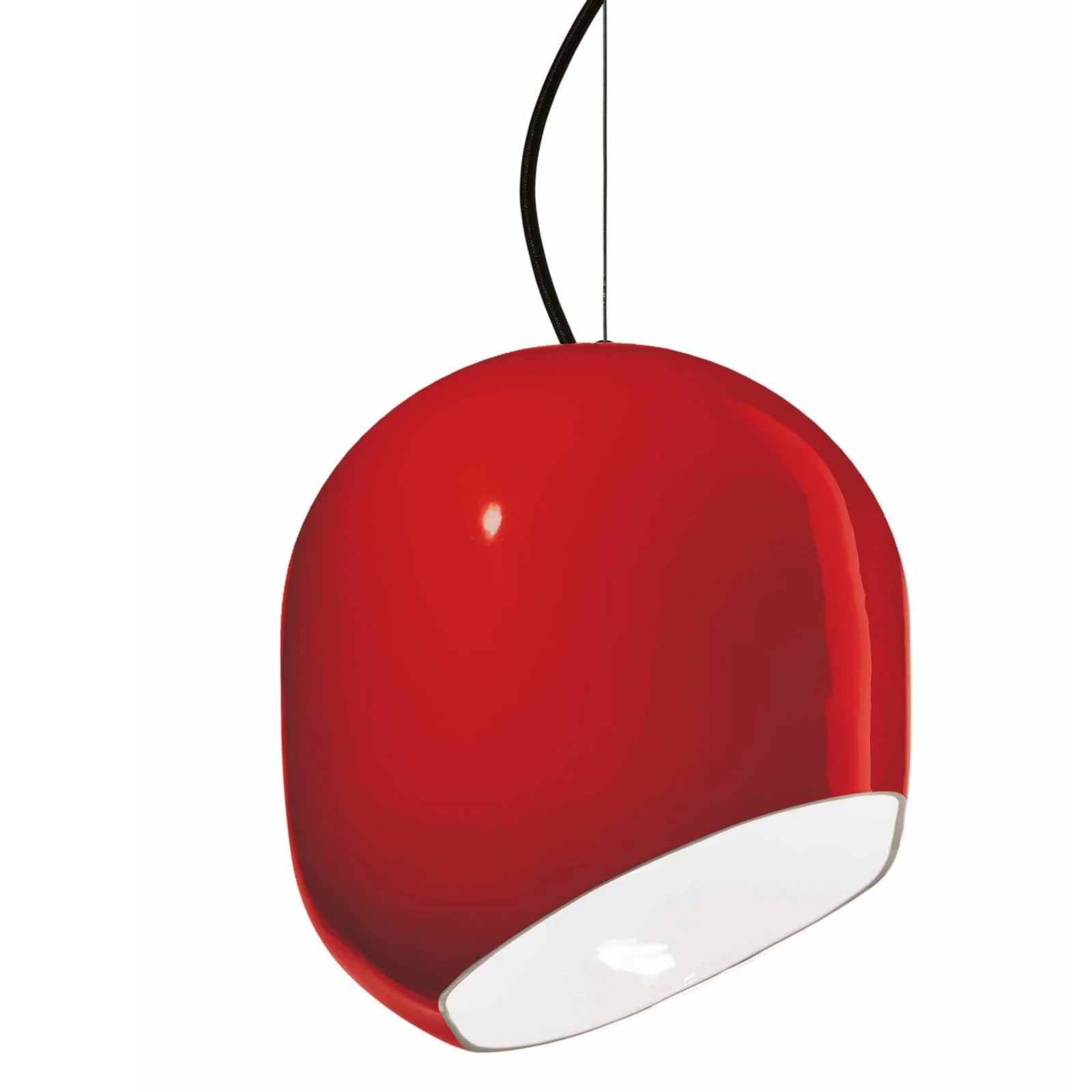 Ceramic Dome Pendant Lamp with Elegant Glass Detail