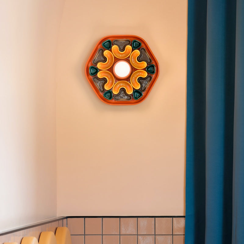 Modern Decorative Ceramic  Wall Light With Radiant Petal Design