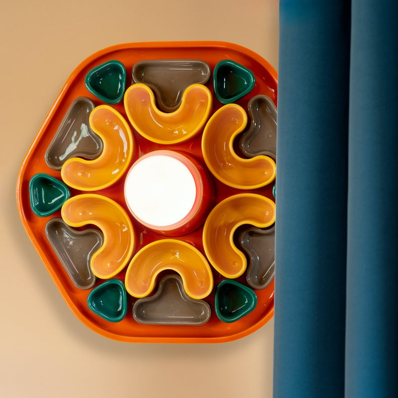 Modern Decorative Ceramic  Wall Light With Radiant Petal Design