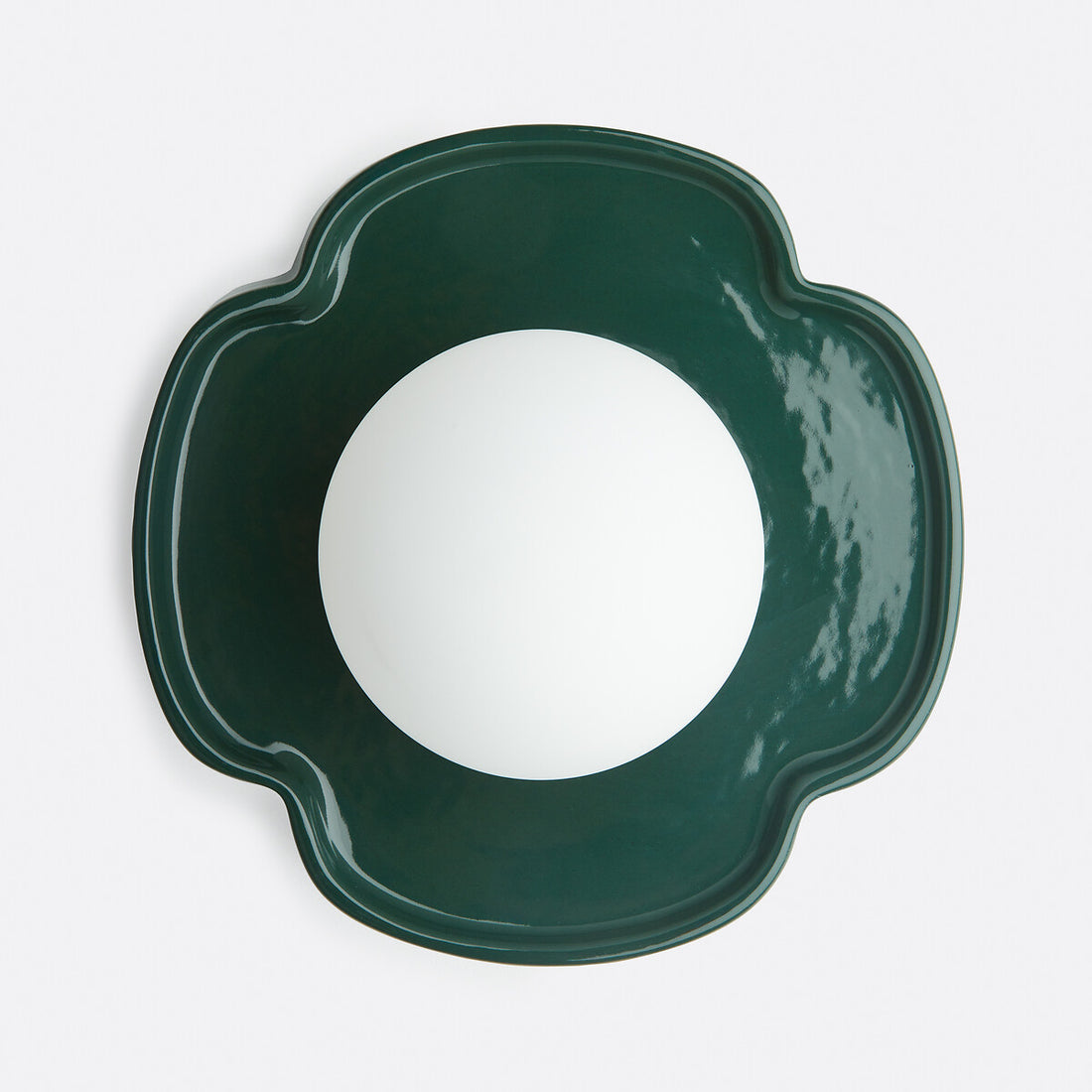 Flower Shape Opal Glass Sconce – Ceramic Wall Light