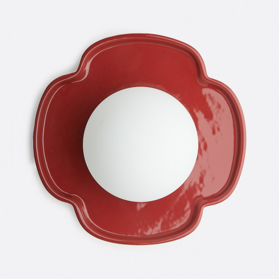 Flower Shape Opal Glass Sconce – Ceramic Wall Light