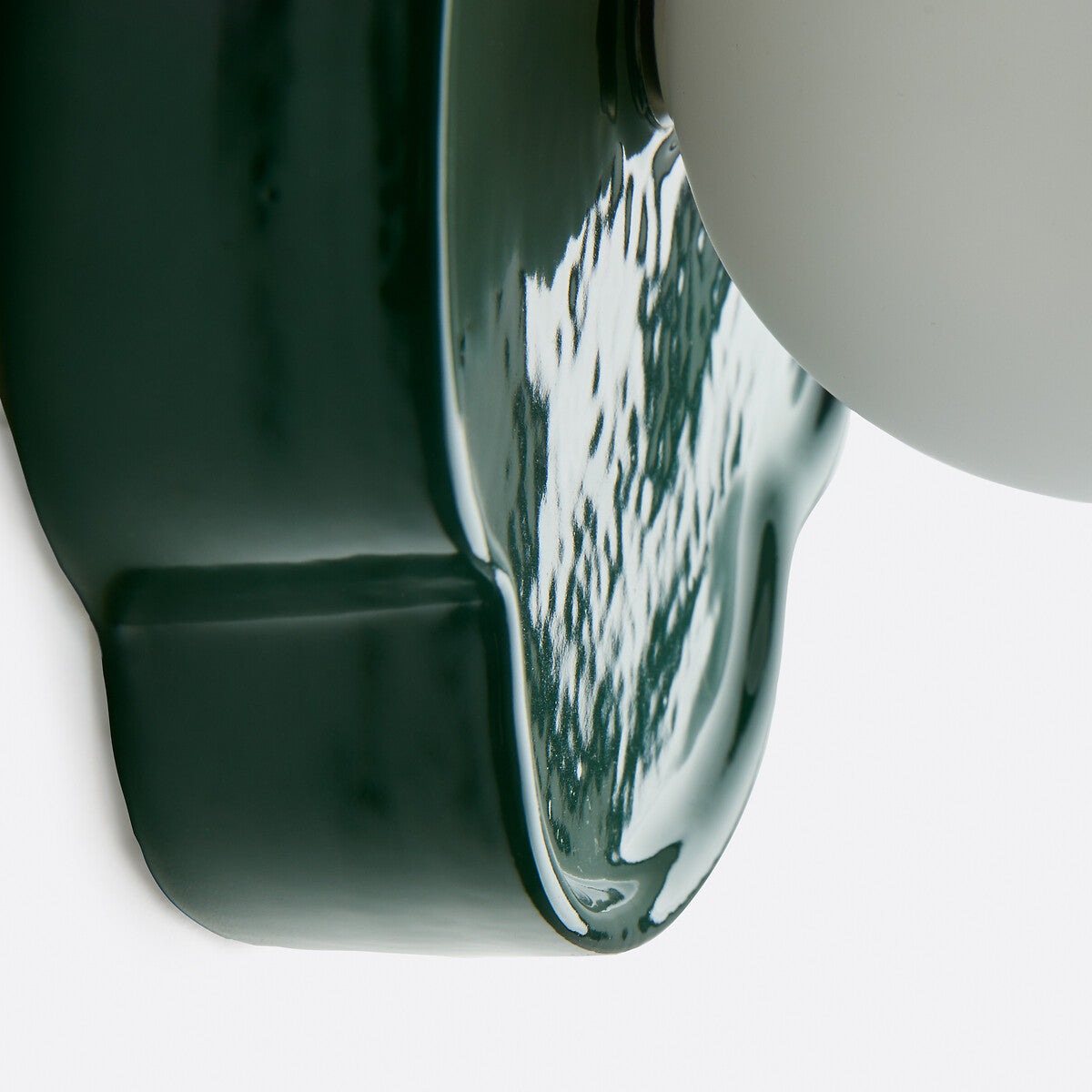 Flower Shape Opal Glass Sconce – Ceramic Wall Light