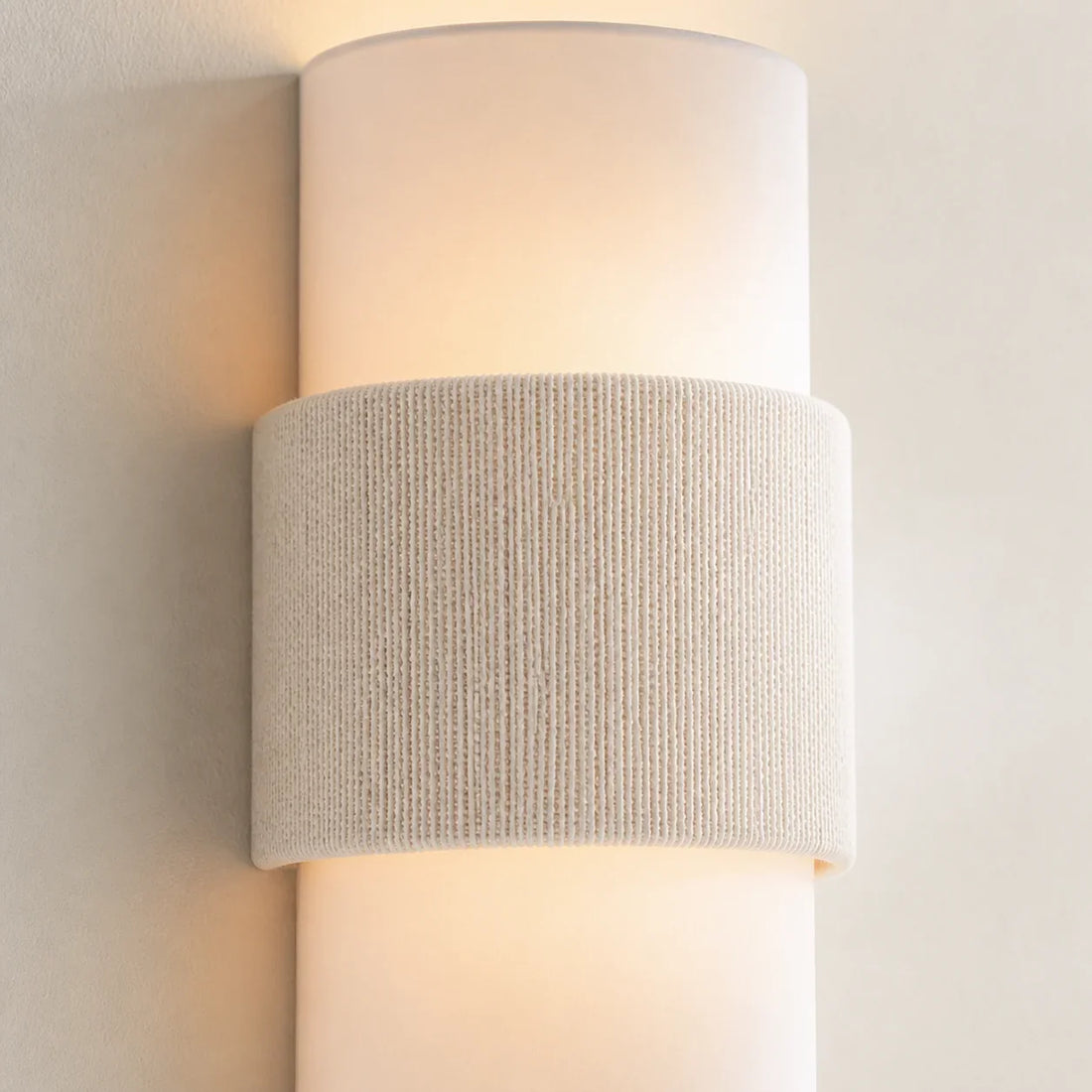 Freya Nordic Minimalist Linen Cylindrical Wall Light for Bedroom and Hallway