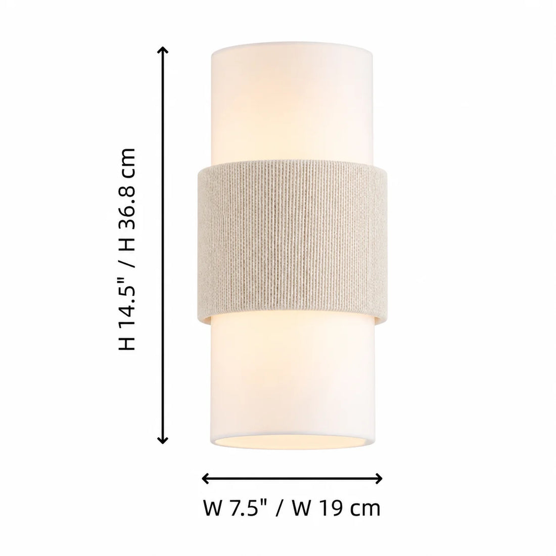 Freya Nordic Minimalist Linen Cylindrical Wall Light for Bedroom and Hallway