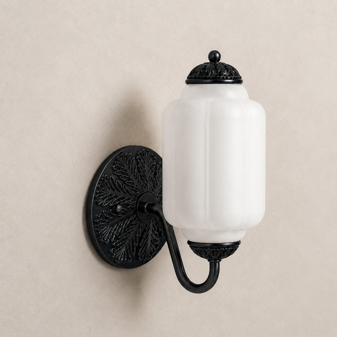 Vintage Milk Glass Sconce - Bedside Cream Eloise Wall Sconce