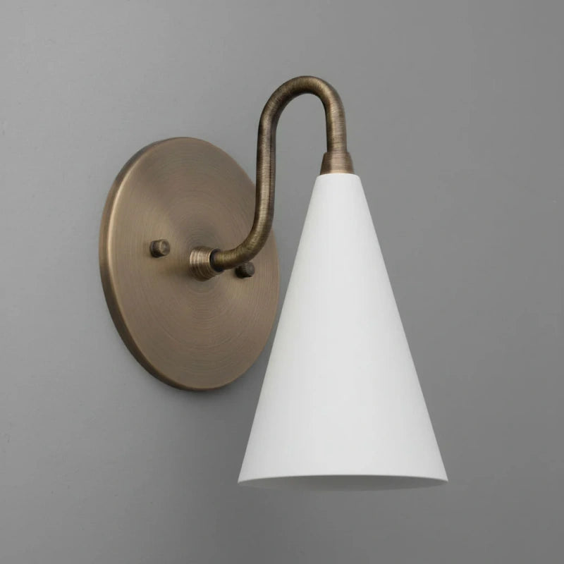Retro Wall Sconce – Raw Brass, Antique Brass & Black Finish