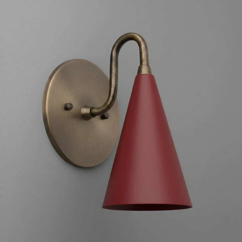 Retro Wall Sconce – Raw Brass, Antique Brass & Black Finish