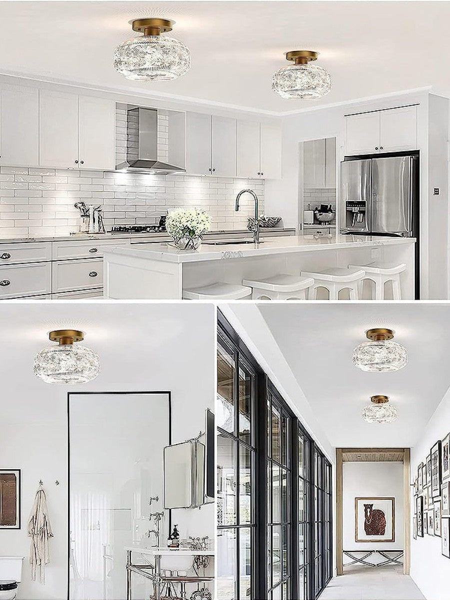 Contemporary Minimalist Glass Ceiling Light