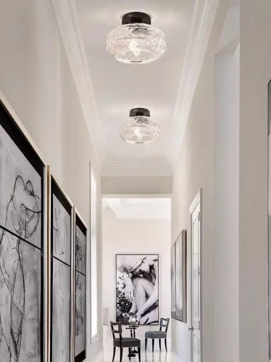 Contemporary Minimalist Glass Ceiling Light