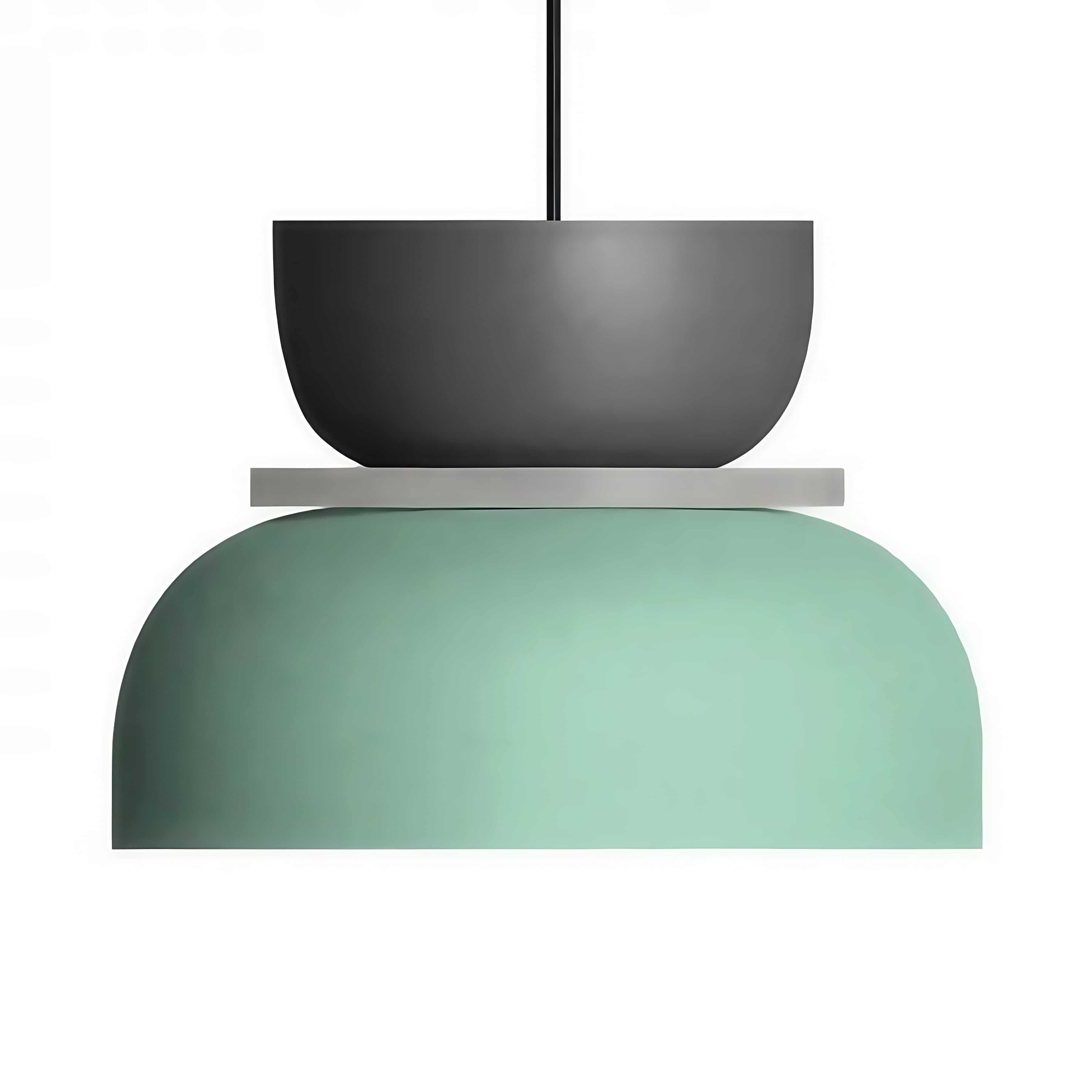 Nordic Style Macaron Pendant Light - Modern Color Block Bowl Shade Lamp