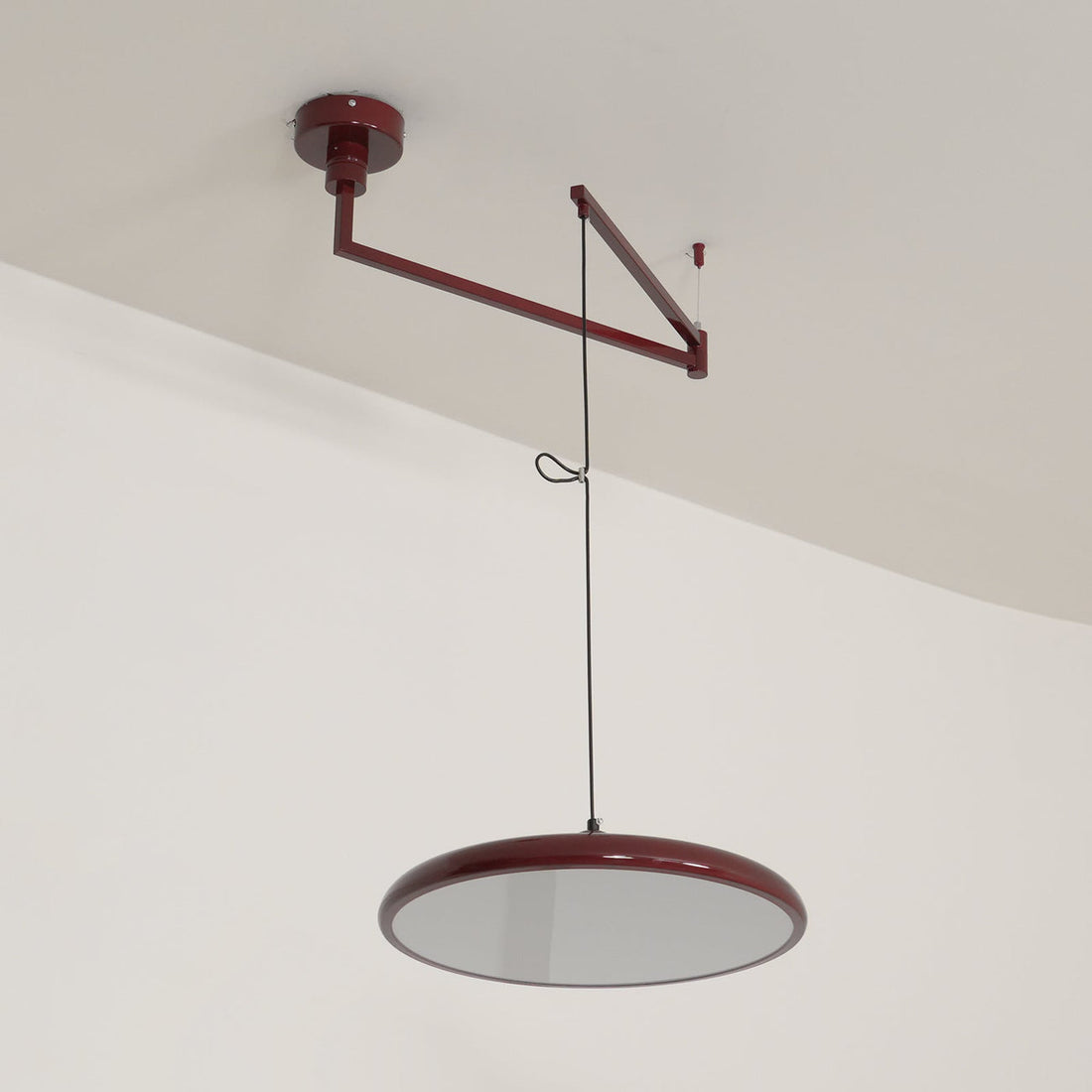Minimalist Adjustable Lola Swing Arm Disc Flying Saucer Pendant Light For Dining Room