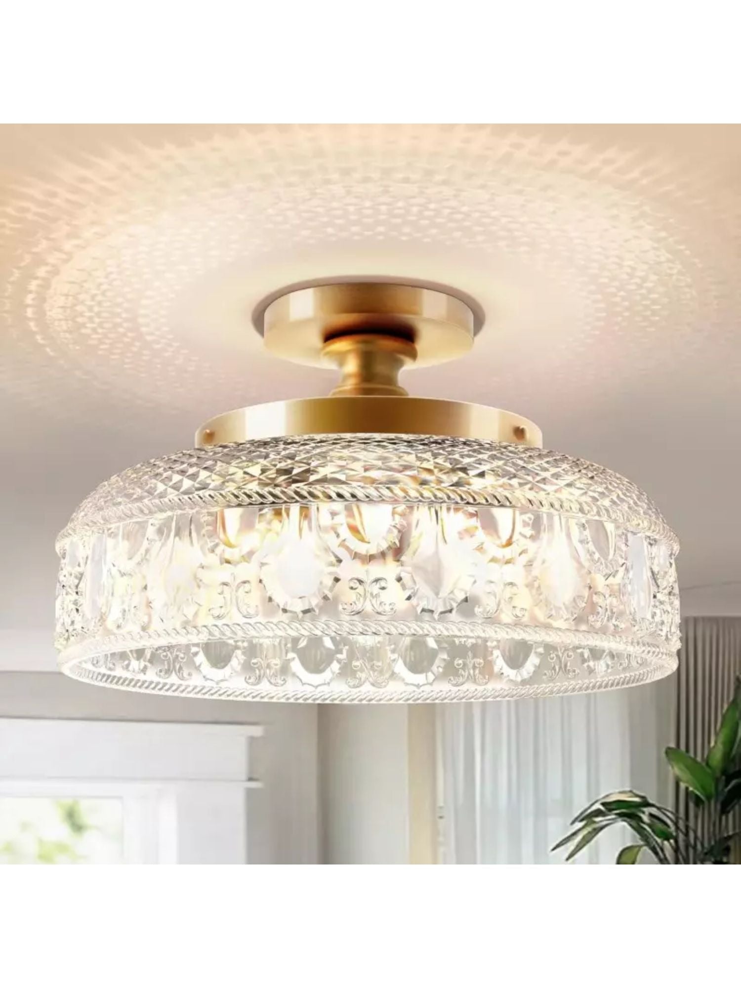 Contemporary Minimalist Glass Ceiling Light