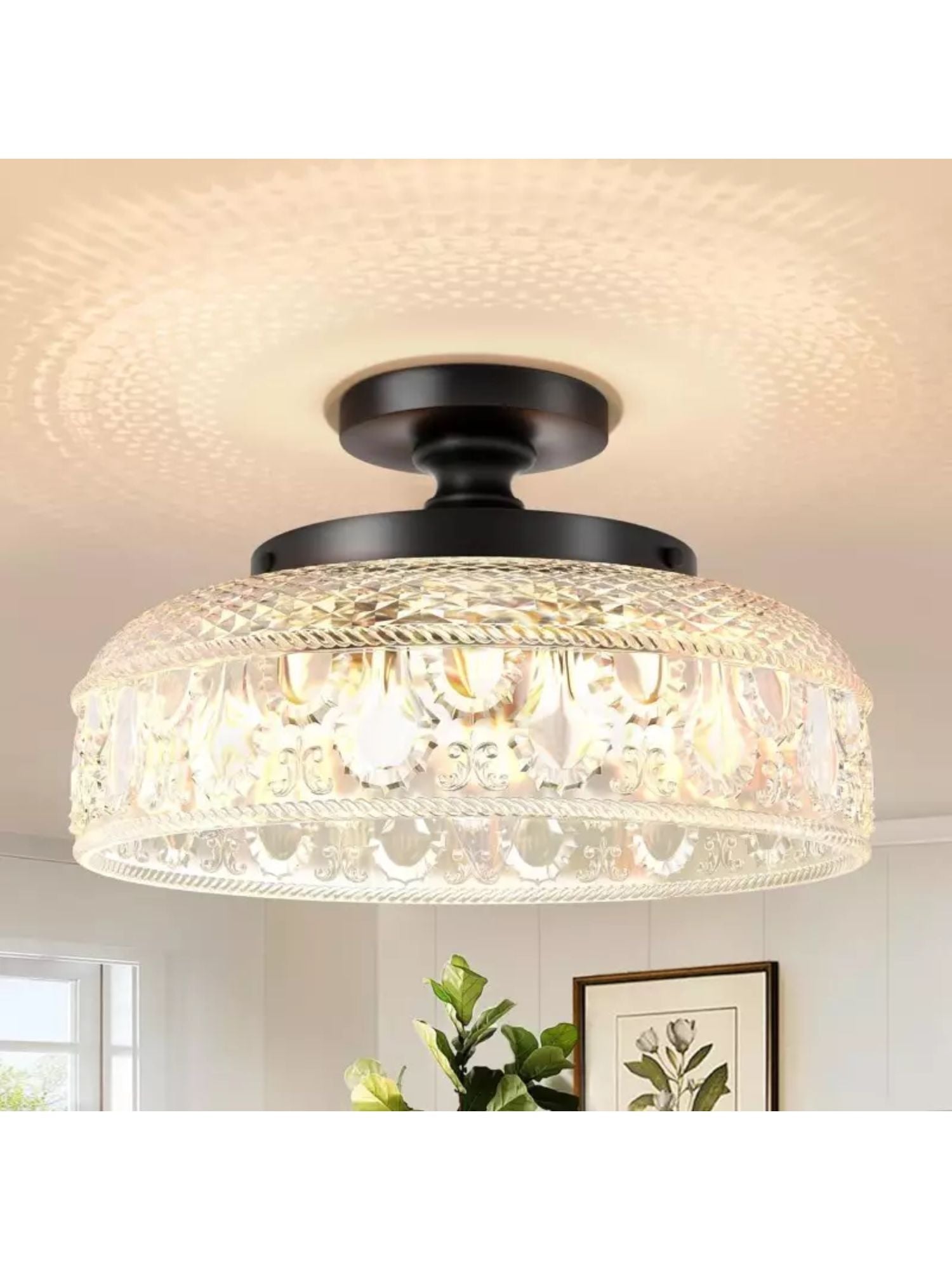 Contemporary Minimalist Glass Ceiling Light