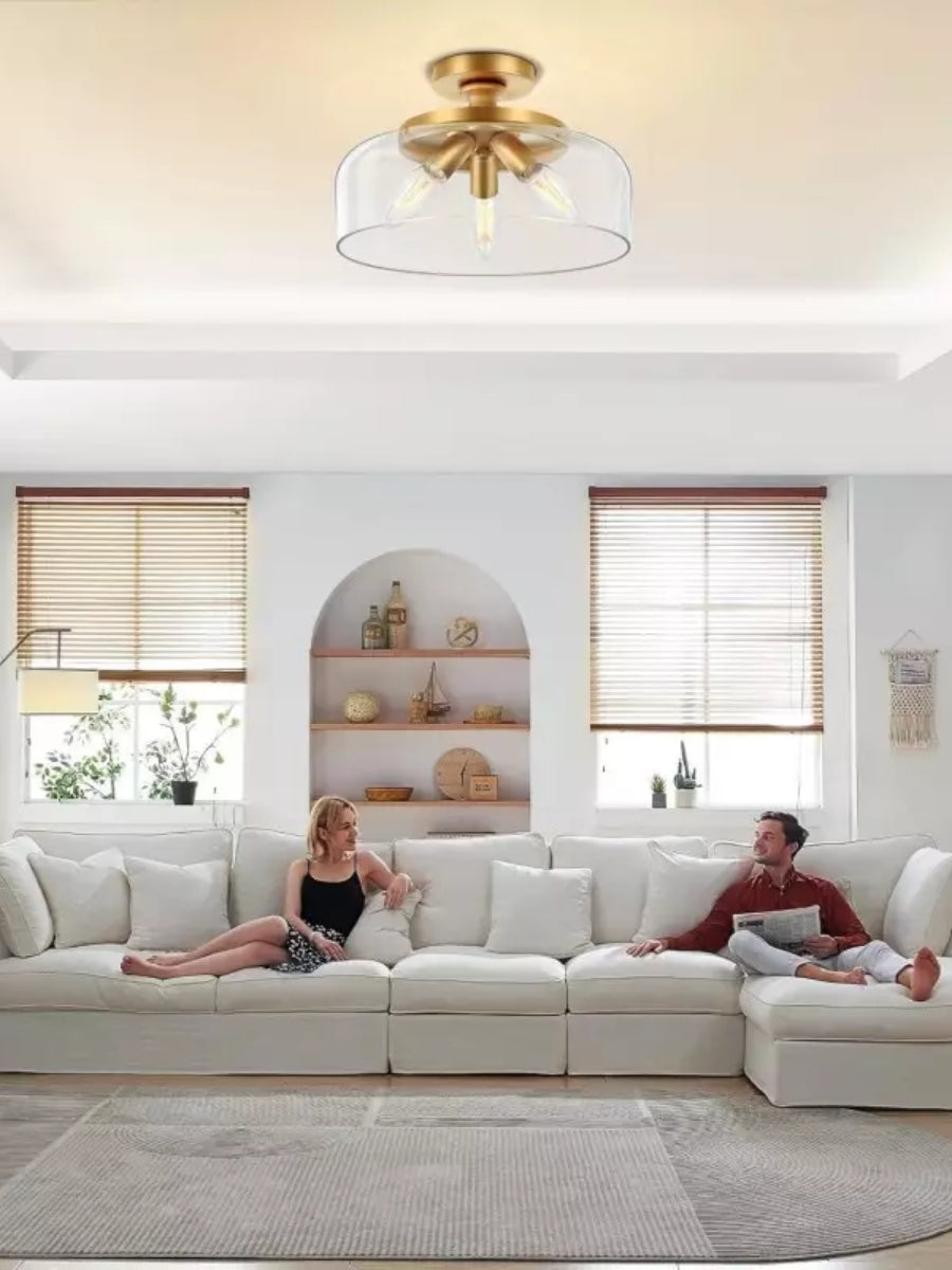 Contemporary Minimalist Glass Ceiling Light