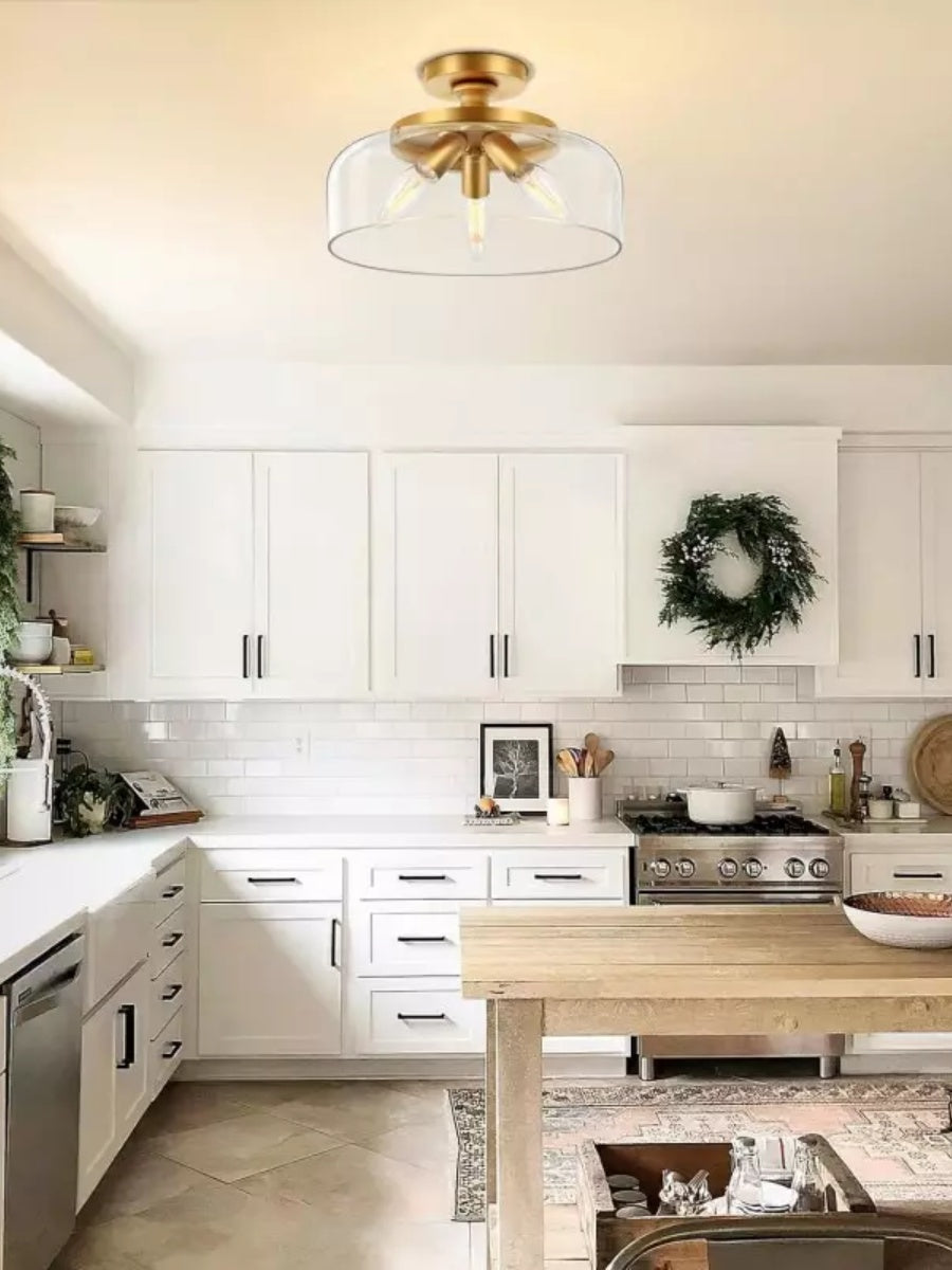 Contemporary Minimalist Glass Ceiling Light