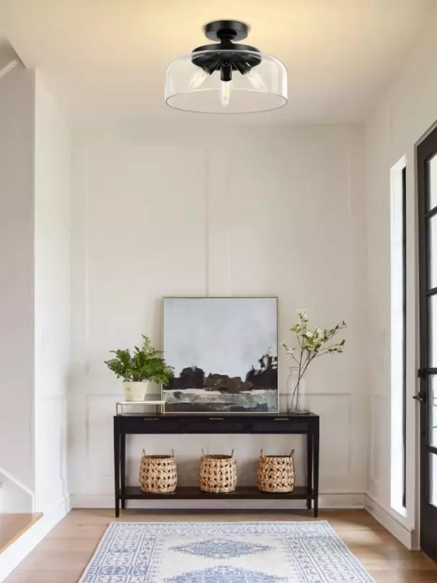 Contemporary Minimalist Glass Ceiling Light