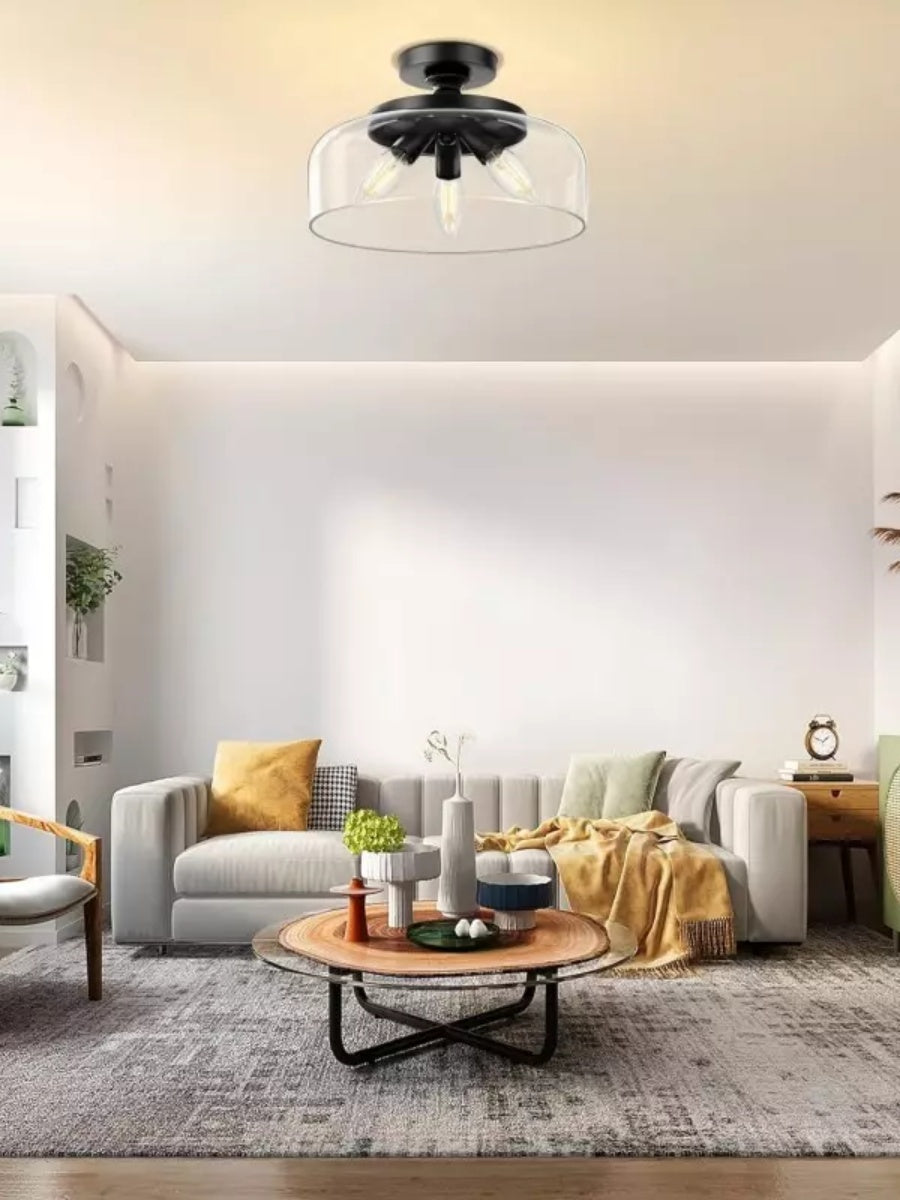 Contemporary Minimalist Glass Ceiling Light