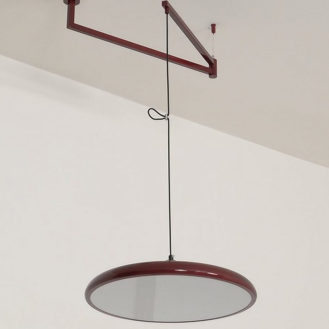 Minimalist Adjustable Lola Swing Arm Disc Flying Saucer Pendant Light For Dining Room