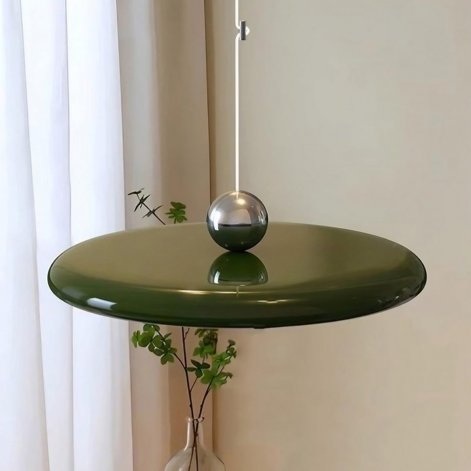 Minimalist Adjustable Lola Swing Arm Disc Flying Saucer Pendant Light For Dining Room