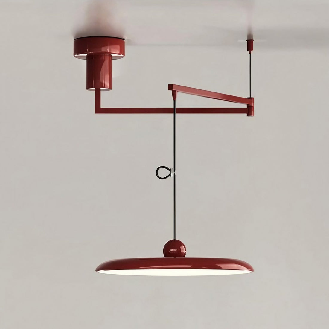 Minimalist Adjustable Lola Swing Arm Disc Flying Saucer Pendant Light For Dining Room