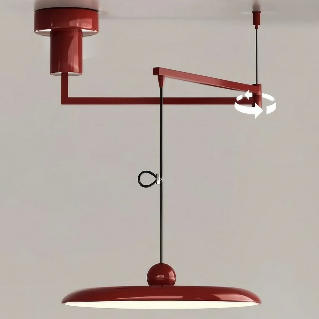 Minimalist Adjustable Lola Swing Arm Disc Flying Saucer Pendant Light For Dining Room