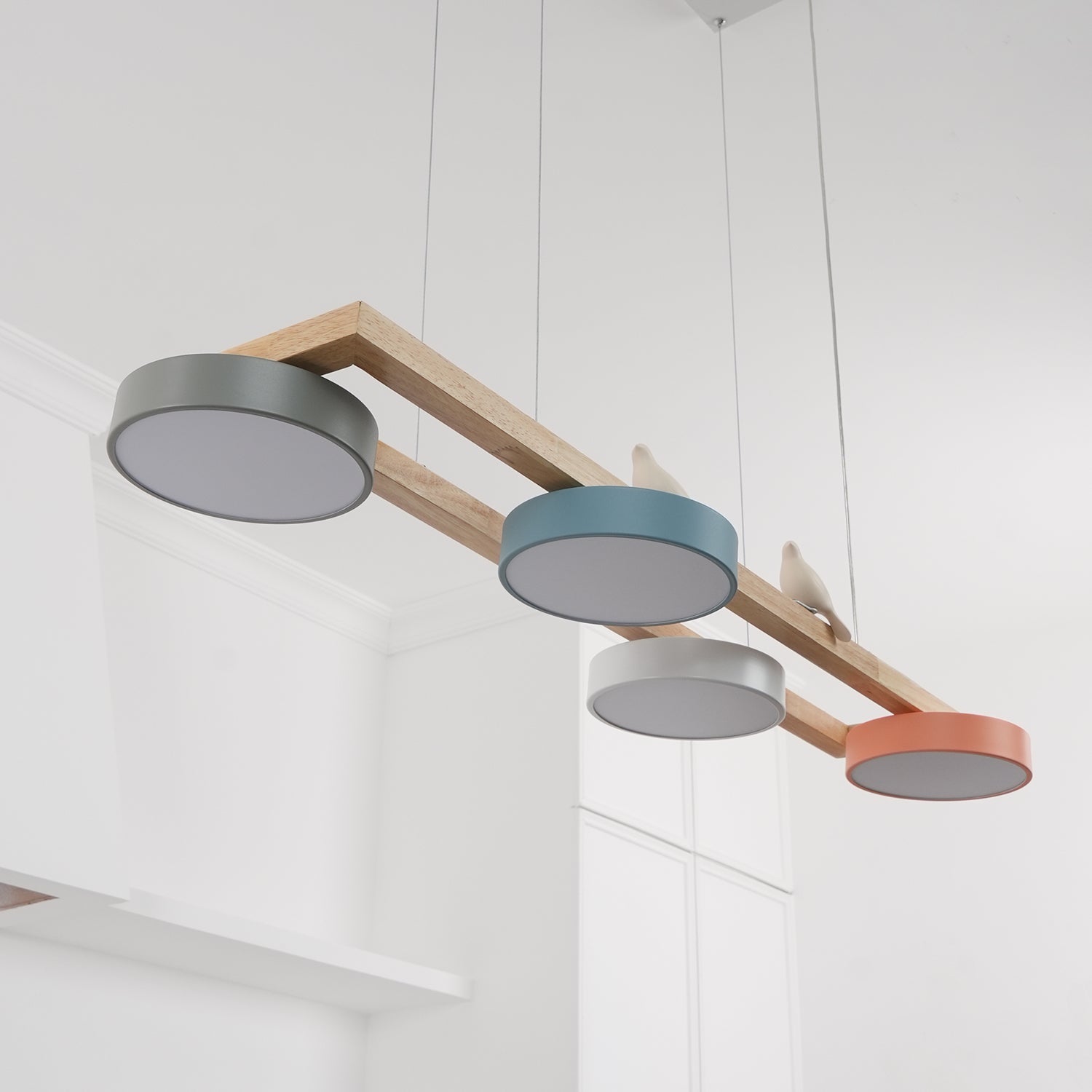 Modern Minimalist Bird 4-Light Pendant Light