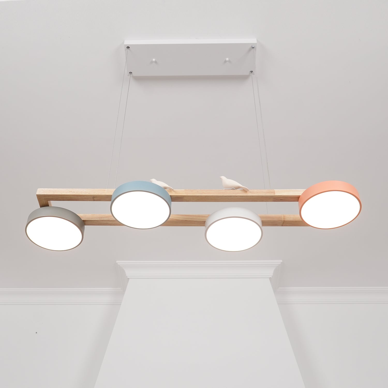 Modern Minimalist Bird 4-Light Pendant Light
