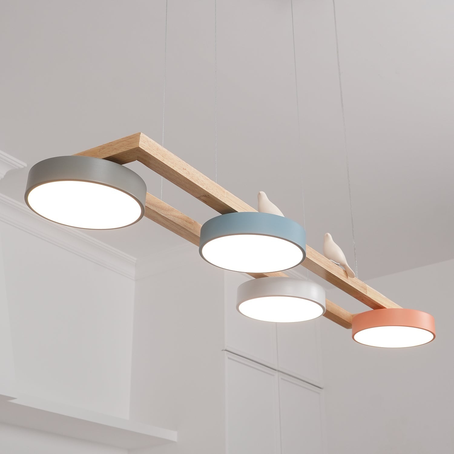 Modern Minimalist Bird 4-Light Pendant Light