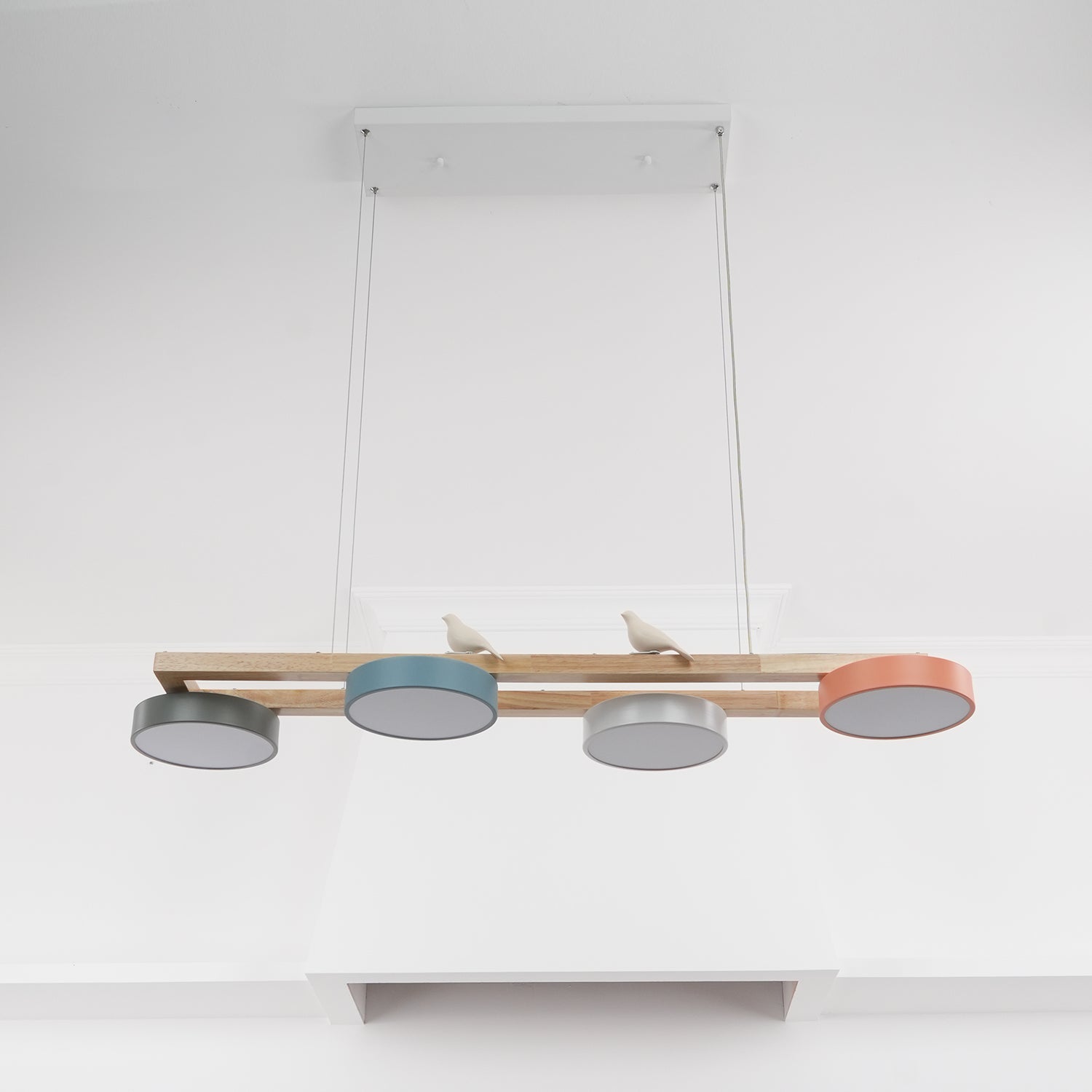 Modern Minimalist Bird 4-Light Pendant Light