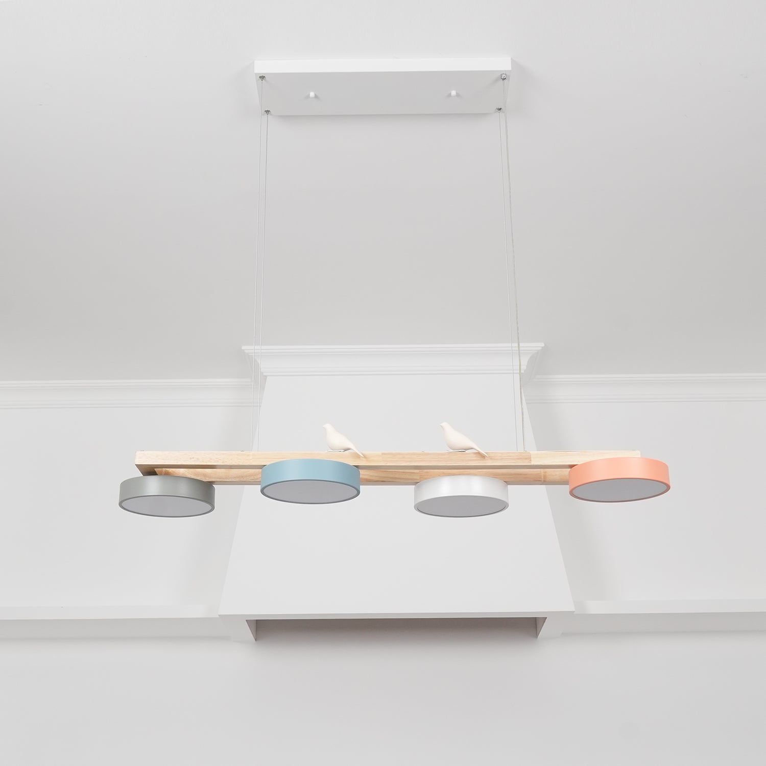 Modern Minimalist Bird 4-Light Pendant Light