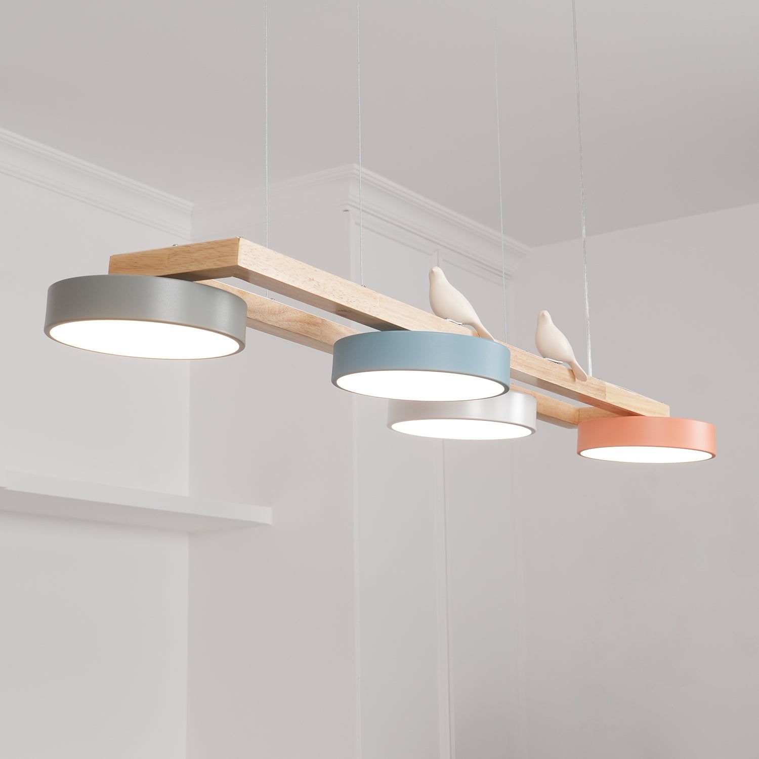 Modern Minimalist Bird 4-Light Pendant Light
