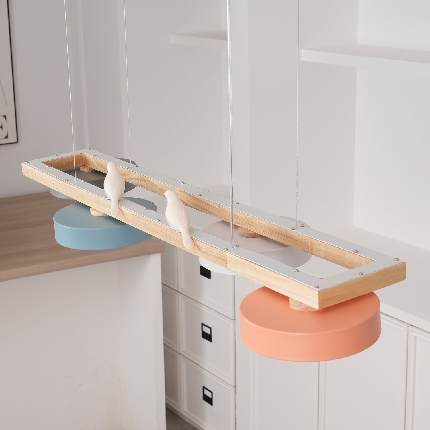 Modern Minimalist Bird 4-Light Pendant Light