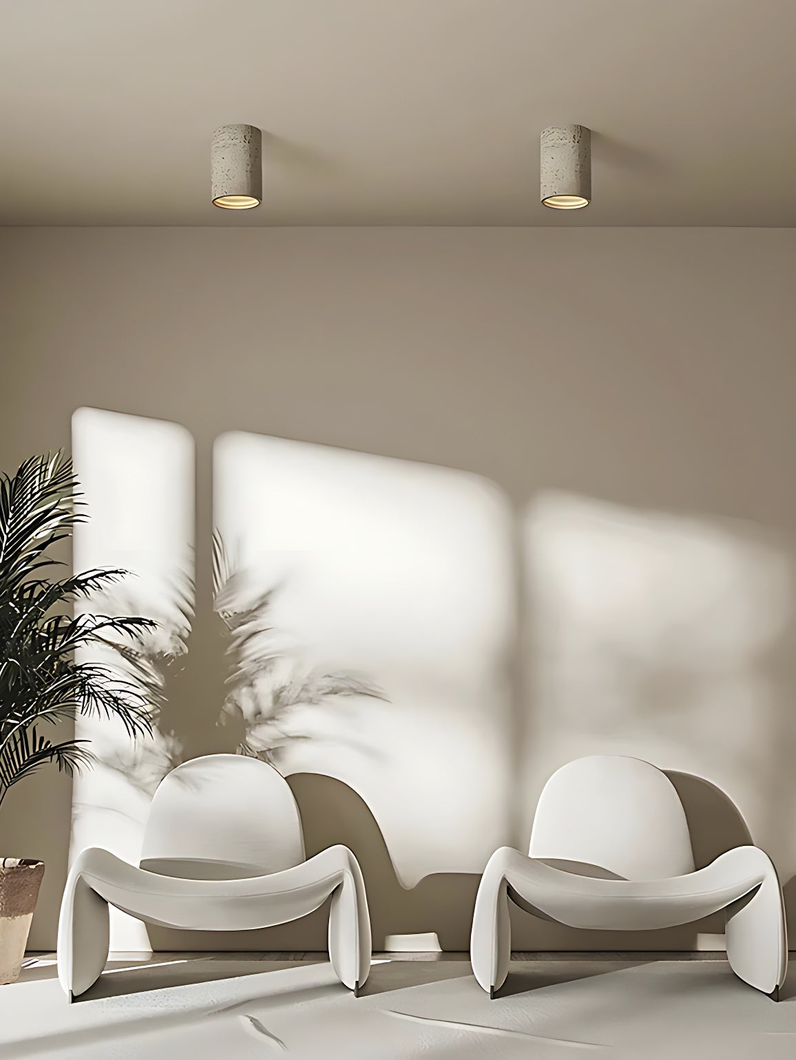 Modern Wabi-Sabi Cylindrical Ceiling Lamp