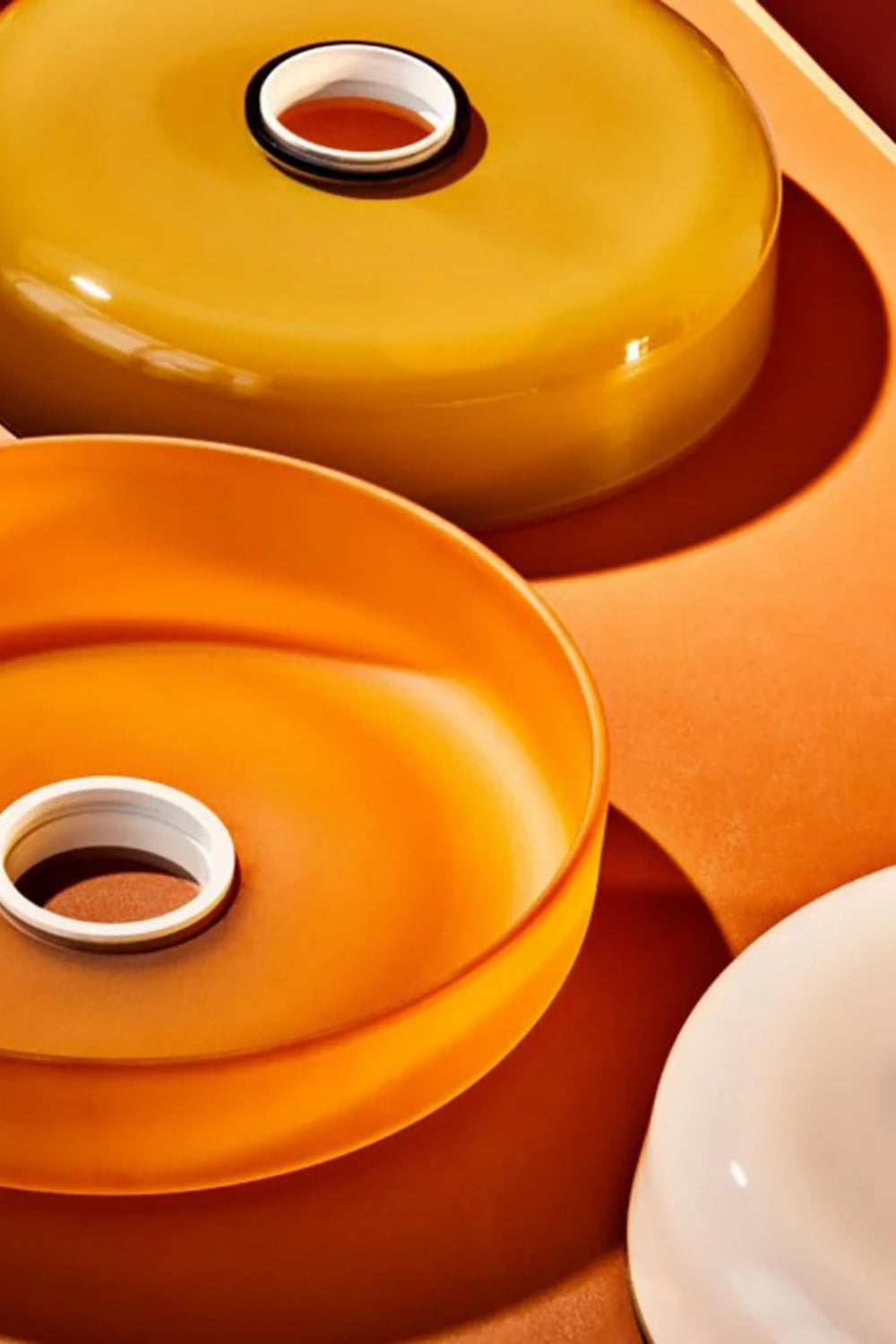 Morandi Modern Style Disc Glass Pendant Lamp