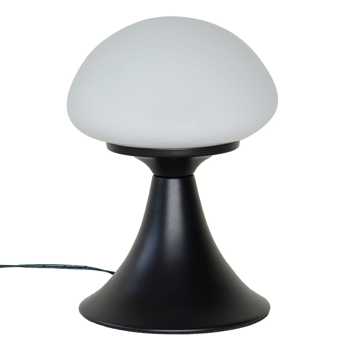 Mushroom Glass Bedside Lamp – Vintage Brass Base & Adjustable Brightness