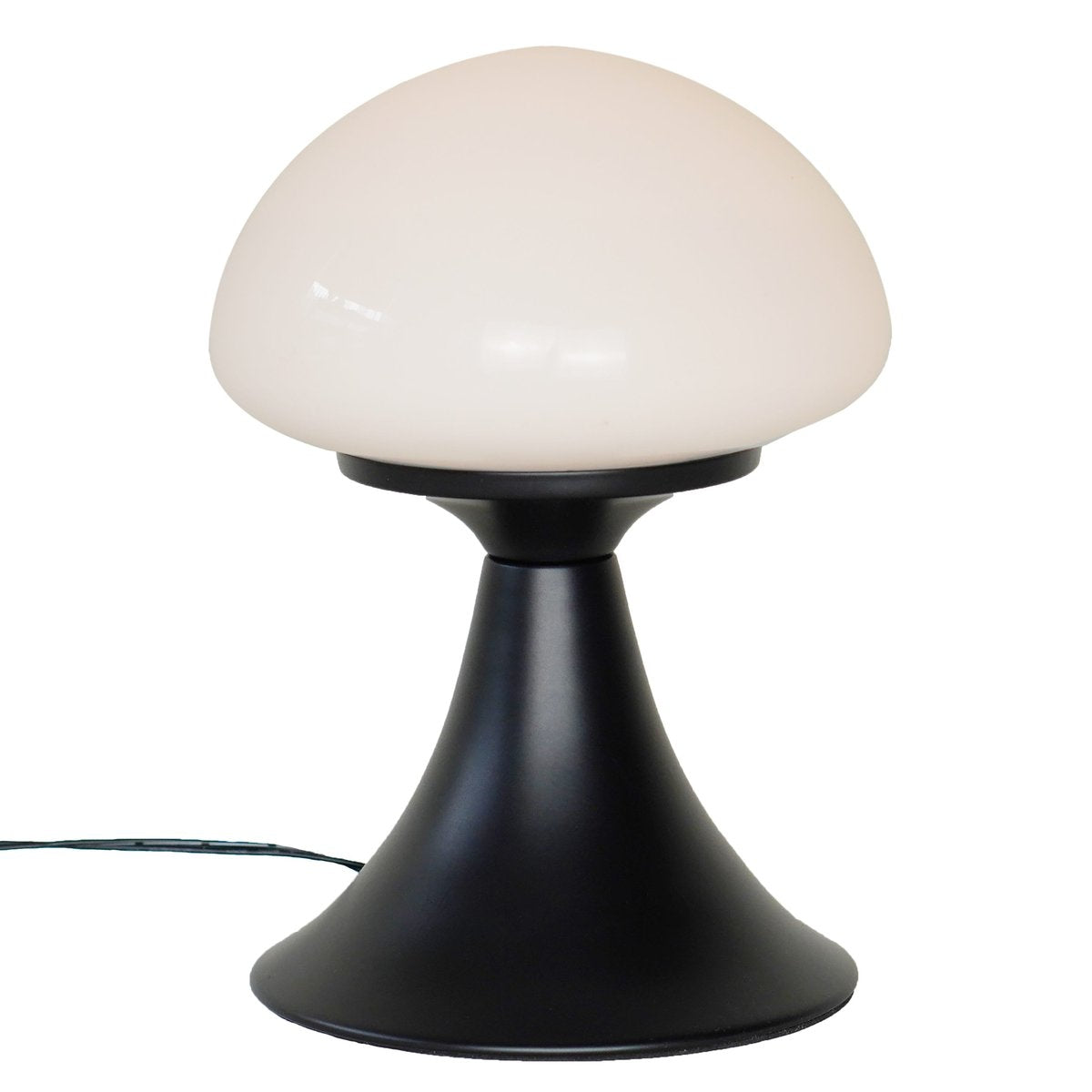 Mushroom Glass Bedside Lamp – Vintage Brass Base & Adjustable Brightness