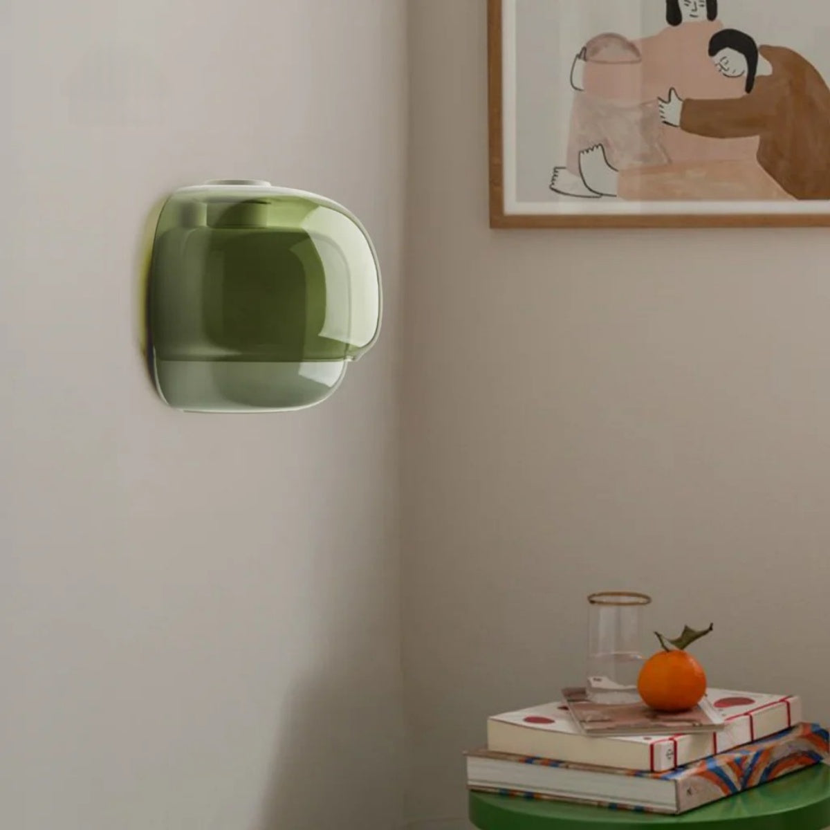 Mushroom Macaron Wall Lamp – Colored Glass Sconce for Bedroom