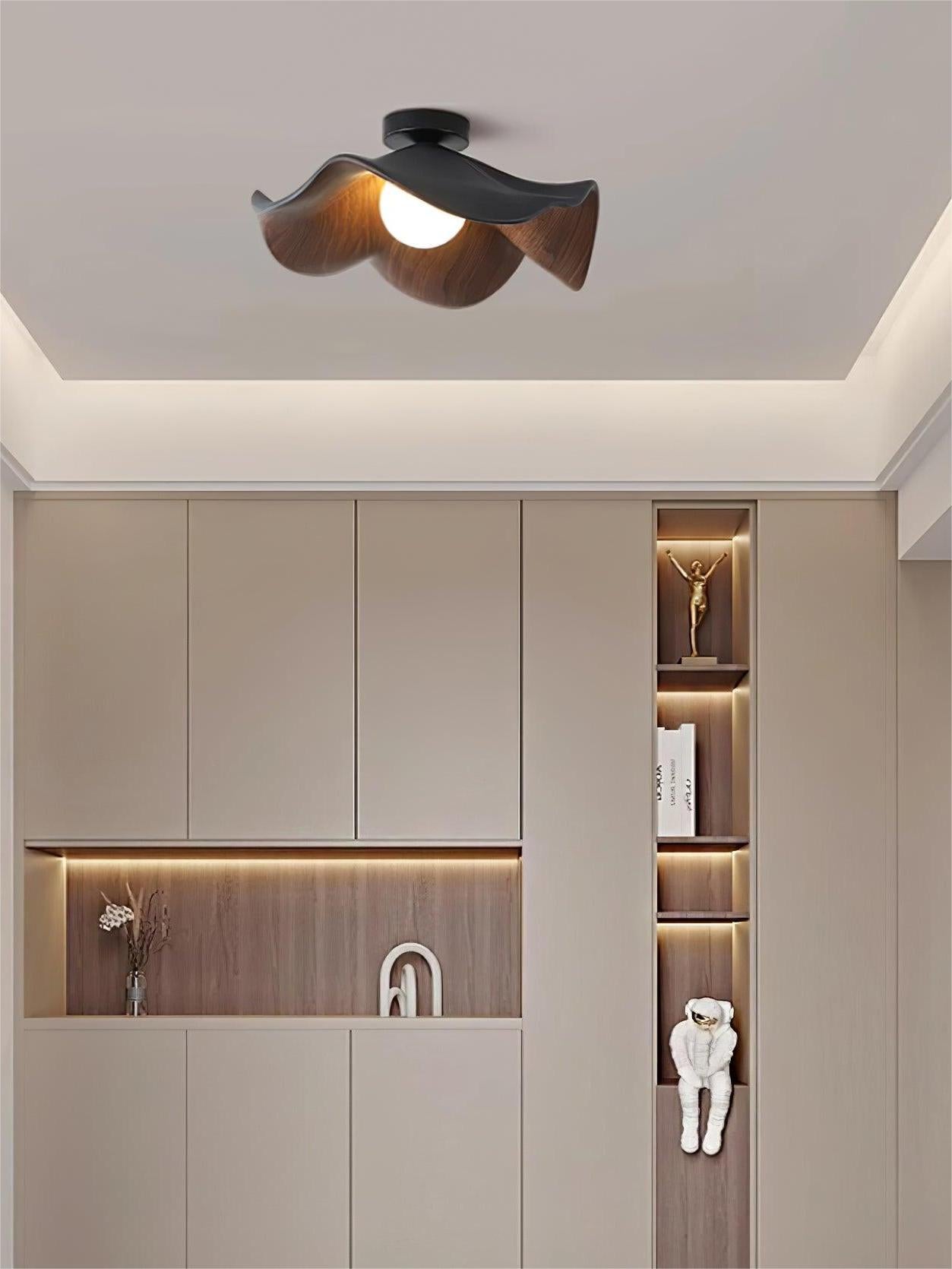 New Modern Simple Walnut Grain Ceiling Light