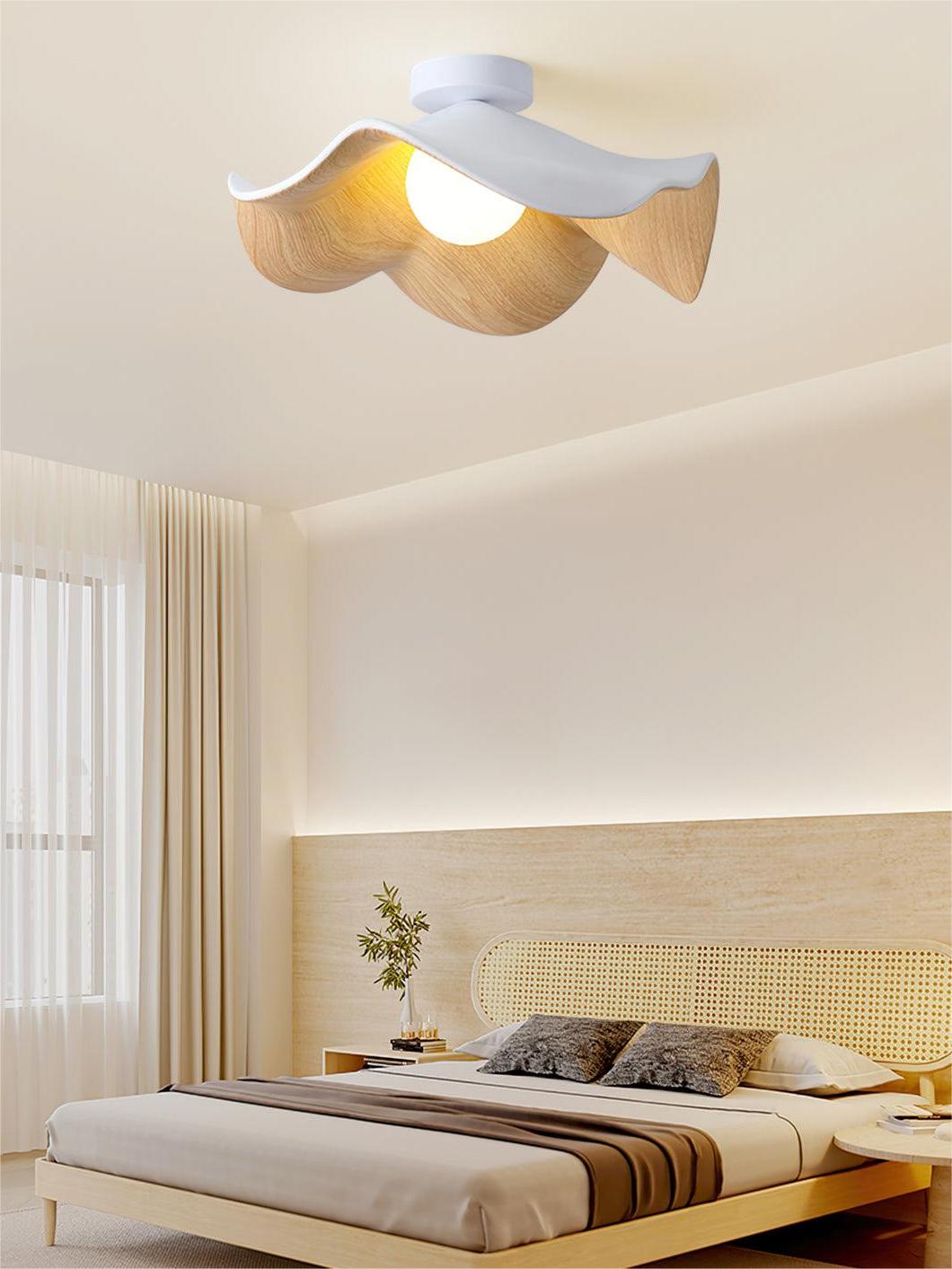 New Modern Simple Walnut Grain Ceiling Light