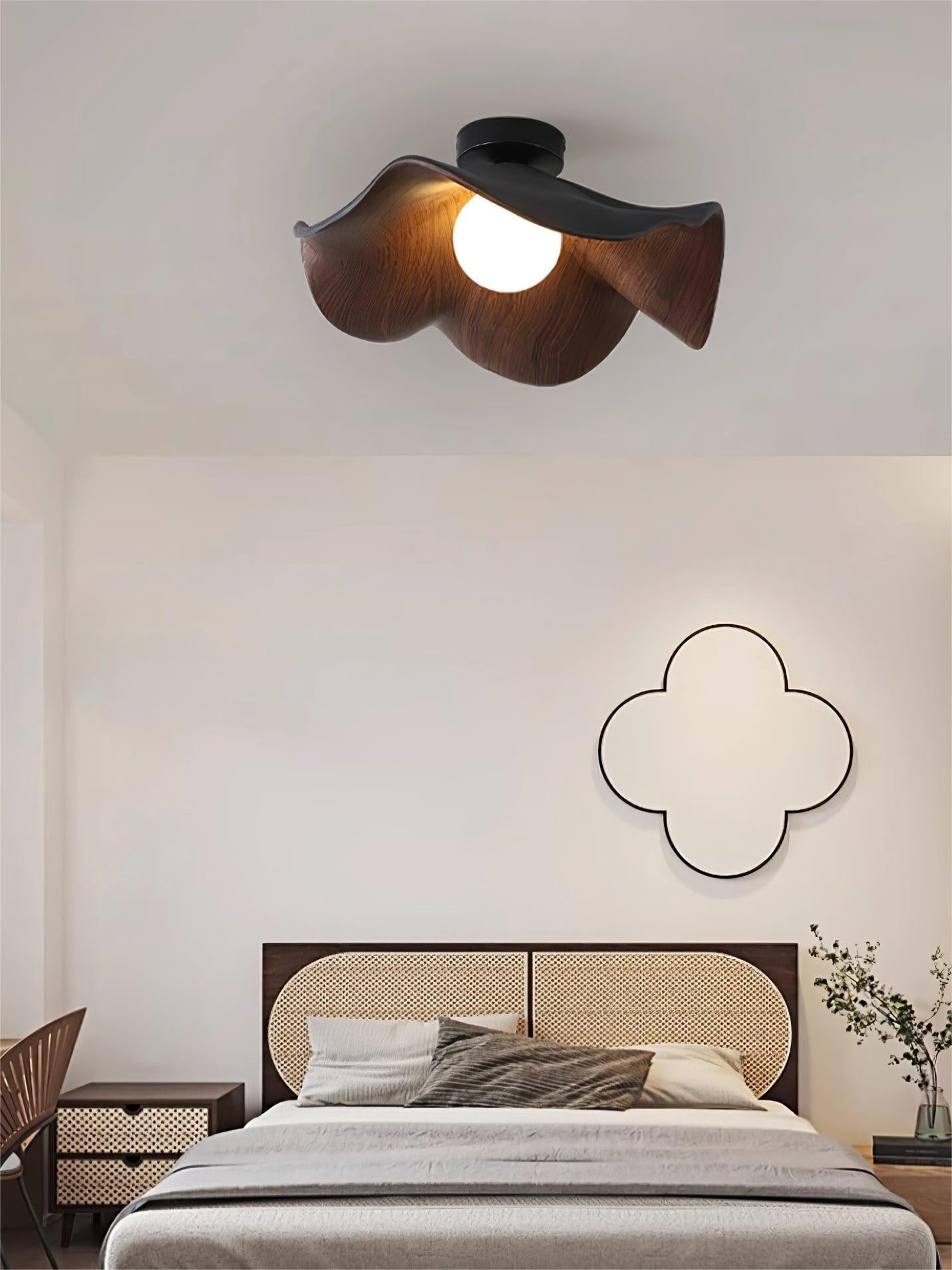 New Modern Simple Walnut Grain Ceiling Light