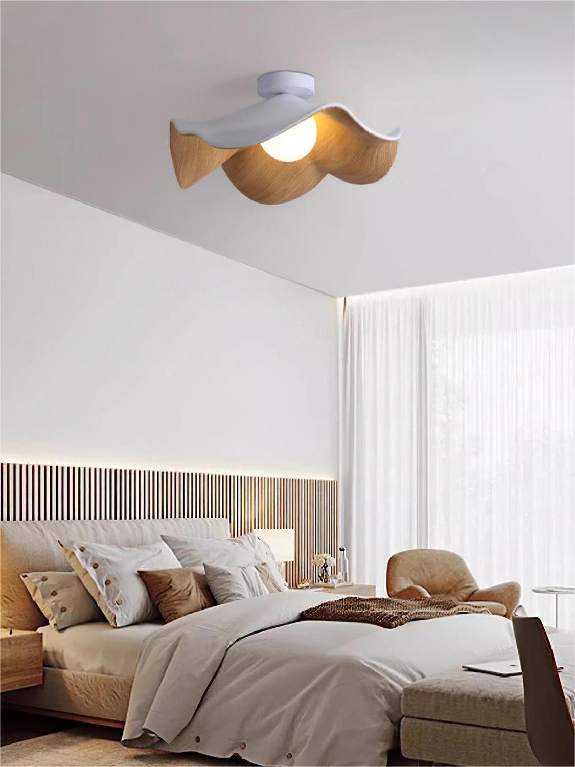 New Modern Simple Walnut Grain Ceiling Light