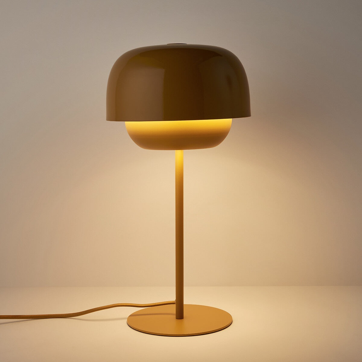 Nordic Mushroom Glass Table Lamp – Stained Glass Bedside Light