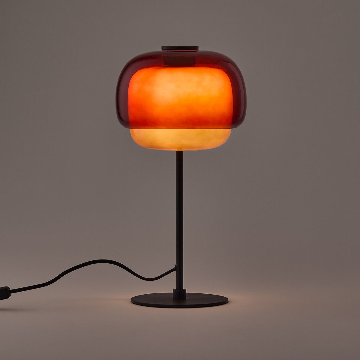 Nordic Mushroom Glass Table Lamp – Stained Glass Bedside Light