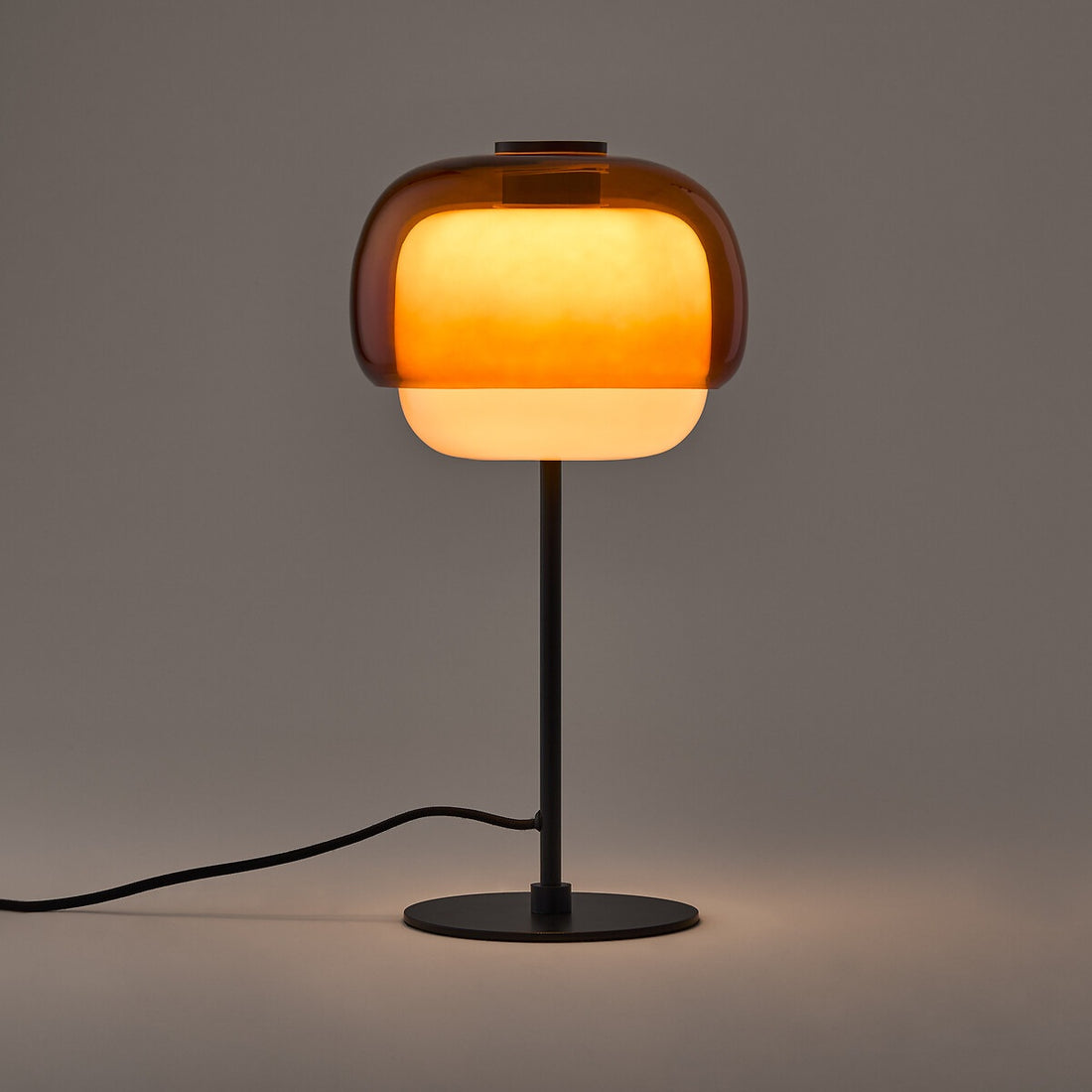 Nordic Mushroom Glass Table Lamp – Stained Glass Bedside Light