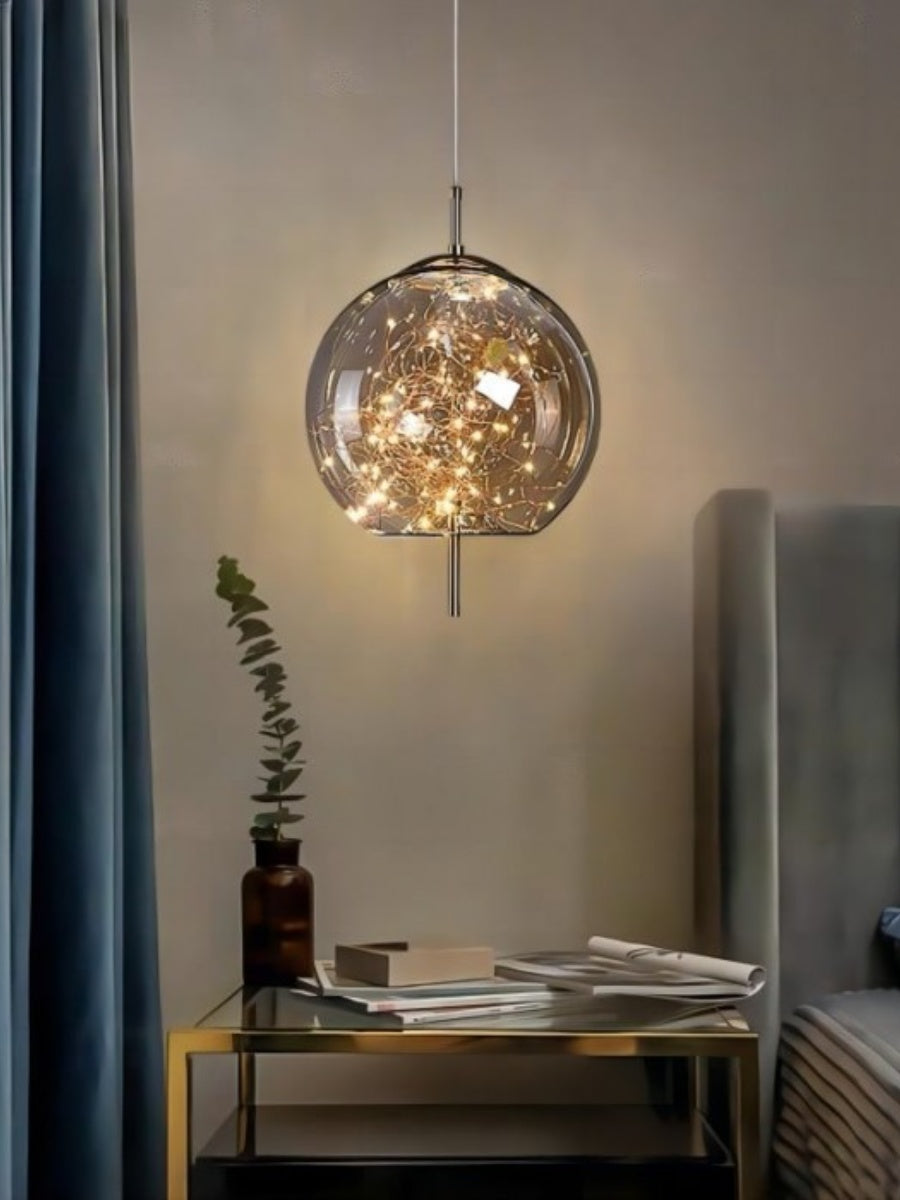 Nordic Starry Cylinder Glass Pendant Lamp