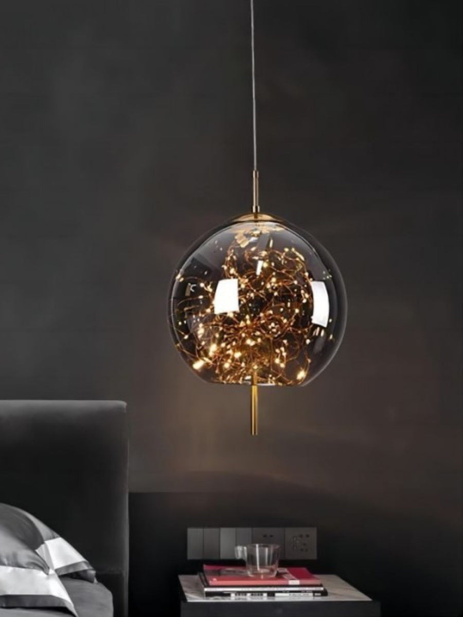 Nordic Starry Cylinder Glass Pendant Lamp